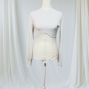 White Long Sleeve Bodysuit